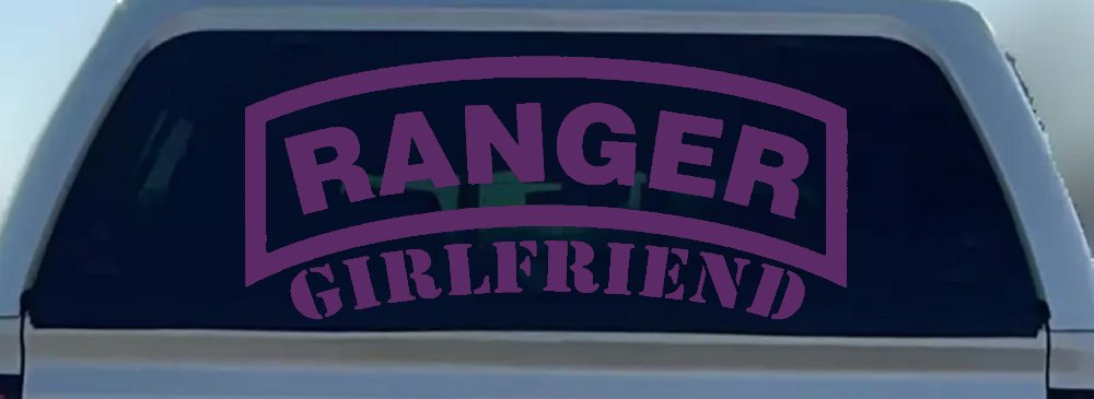 Ranger Girlfriend Military Car or Truck Window Decal Sticker