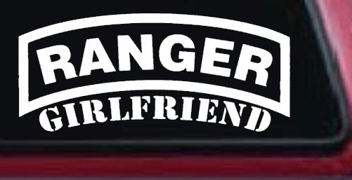 Ranger Girlfriend Military Car or Truck Window Decal Sticker