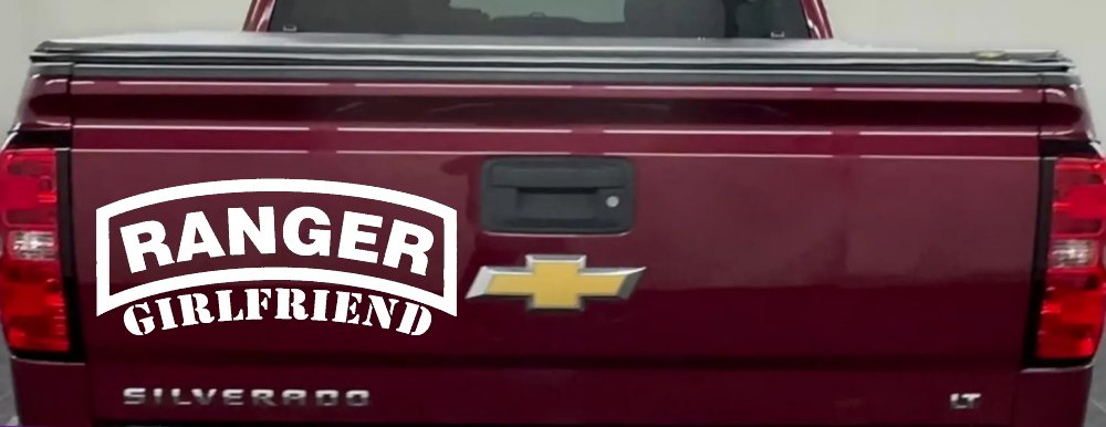 Ranger Girlfriend Military Car or Truck Window Decal Sticker