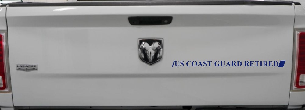US COAST GUARD RETIRED Military Car or Truck Window Vinyl Decal Sticker (Navy)