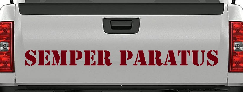SEMPER PARATUS Military Car or Truck Window Decal Sticker (Burgundy)