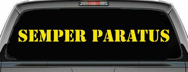 SEMPER PARATUS Military Car or Truck Window Decal Sticker