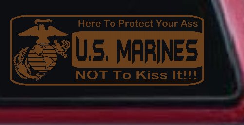 Marine Protect You Military Car or Truck Window Decal Sticker