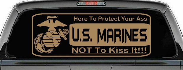 Marine Protect You Military Car or Truck Window Decal Sticker
