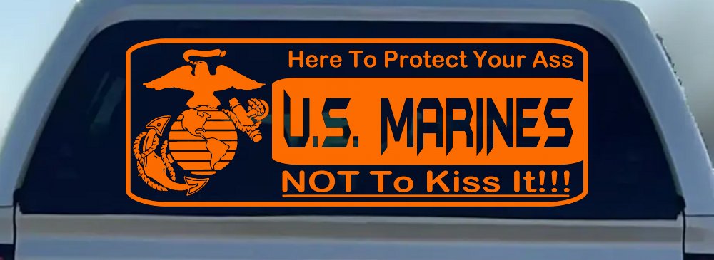 Marine Protect You Military Car or Truck Window Decal Sticker