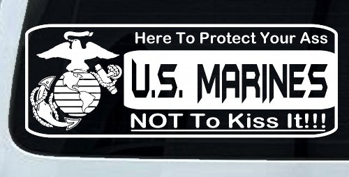 Marine Protect You Military Car or Truck Window Decal Sticker