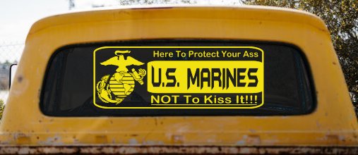 Marine Protect You Military Car or Truck Window Decal Sticker