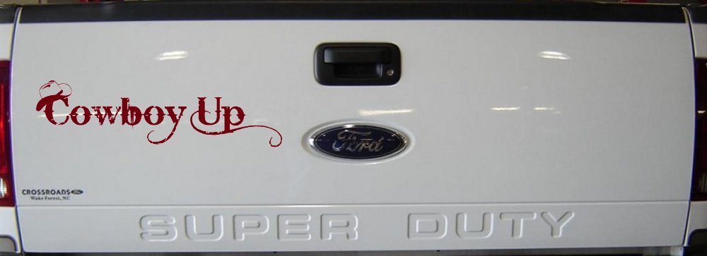 Cowboy Up With Hat Western Rodeo Farm Ranch Car or Truck Window Vinyl Decal Sticker (Burgundy)