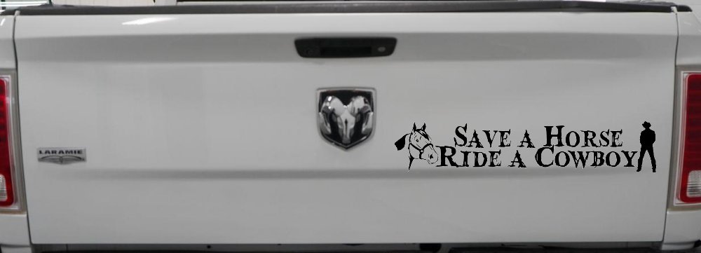 Save a Horse Ride a Cowboy Western Rodeo Farm Ranch Car or Truck Window Decal Sticker