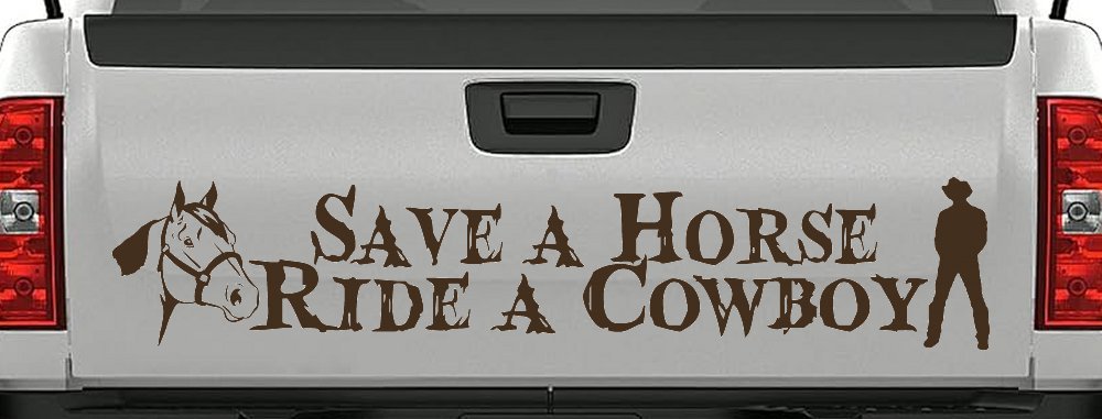 Save a Horse Ride a Cowboy Western Rodeo Farm Ranch Car or Truck Window Decal Sticker