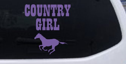 Country Girl With Running Horse  Rodeo Farm Ranch Car or Truck Window Decal Sticker