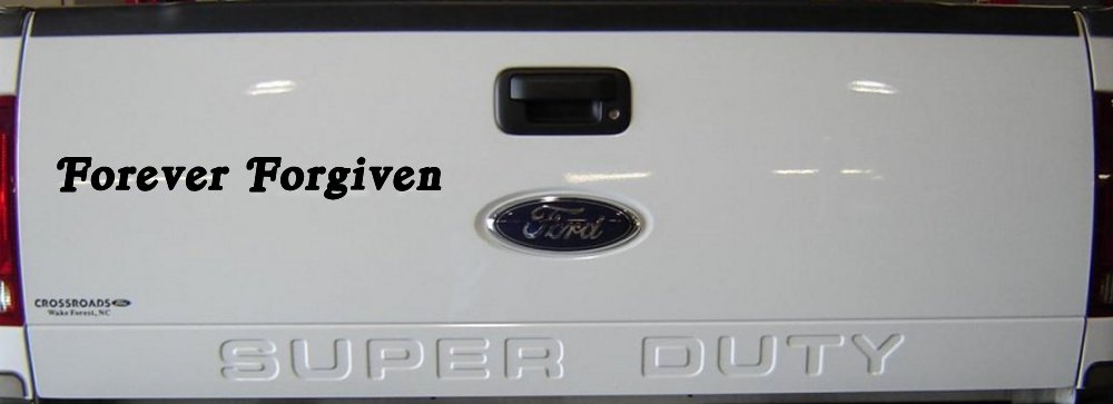 Forever Forgiven Christian Car or Truck Window Decal Sticker (Matte Black)