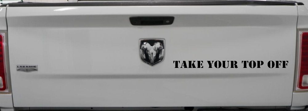 Take Your Top Off Car or Truck Window Vinyl Decal Sticker (Black)