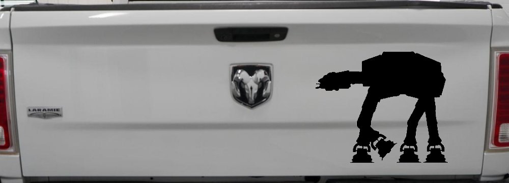 Walker AT-AT Sci Fi Car or Truck Window Decal Sticker (Black)