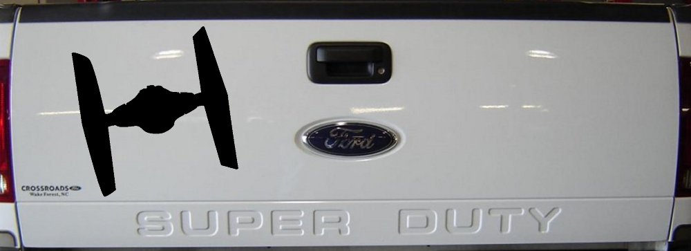 TIE Fighter Car or Truck Window Vinyl Decal Sticker (Black)