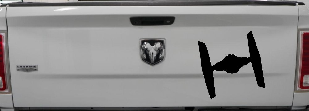 TIE Fighter Car or Truck Window Decal Sticker (Black)