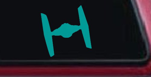 TIE Fighter Car or Truck Window Decal Sticker (Turquoise)
