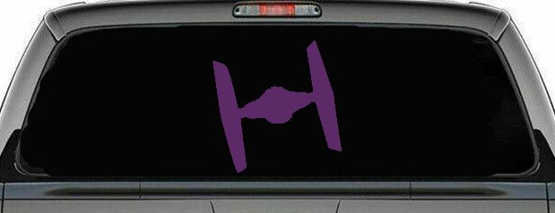 TIE Fighter Car or Truck Window Decal Sticker (Violet)