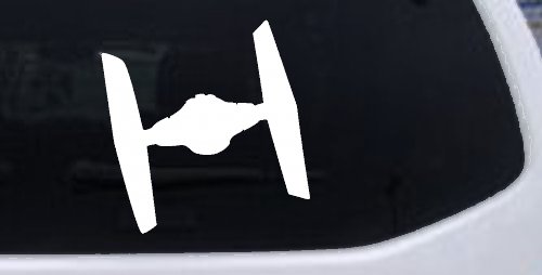TIE Fighter Car or Truck Window Vinyl Decal Sticker (White)