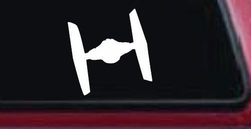 TIE Fighter Car or Truck Window Decal Sticker (White)