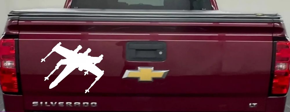 X-Wing Fighter Sci Fi Car or Truck Window Decal Sticker