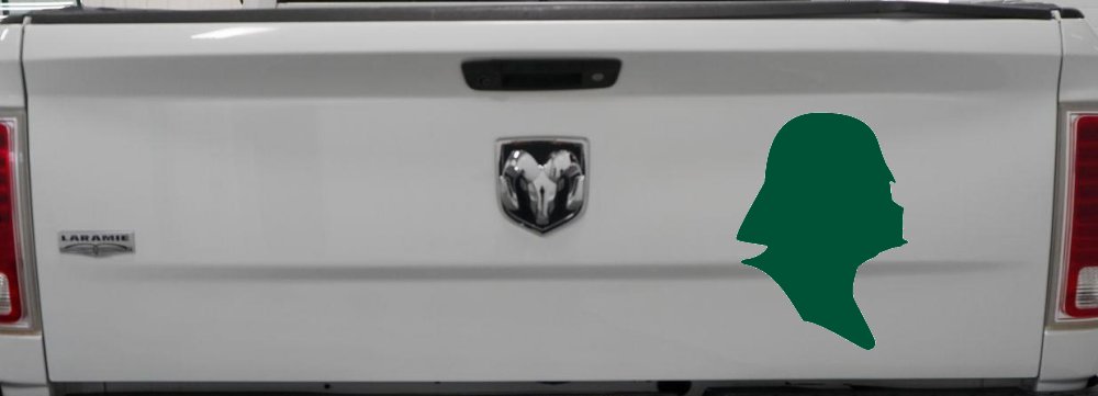 Star Wars Darth Vader Sci Fi Car or Truck Window Decal Sticker (Dark Green)