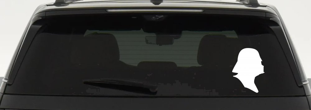 Star Wars Darth Vader Sci Fi Car or Truck Window Decal Sticker (White)