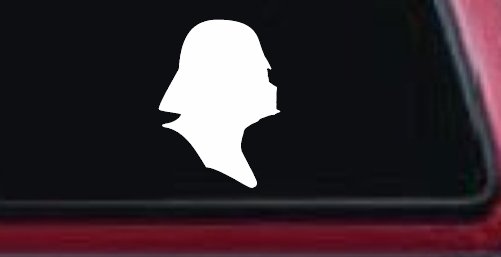 Star Wars Darth Vader Sci Fi Car or Truck Window Decal Sticker (White)