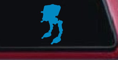 Walker AT-ST Sci Fi Car or Truck Window Decal Sticker (Blue)