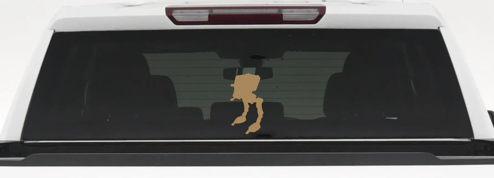 Walker AT-ST Sci Fi Car or Truck Window Decal Sticker (Light Brown)