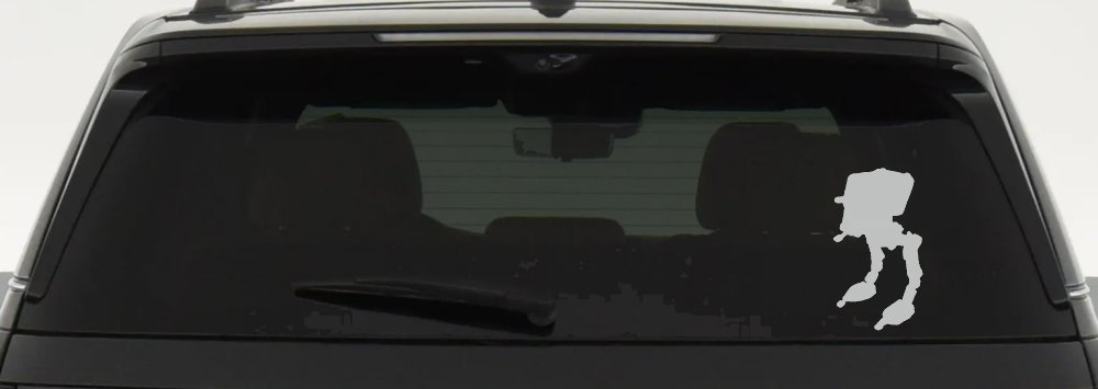 Walker AT-ST Sci Fi Car or Truck Window Decal Sticker (Light Gray)