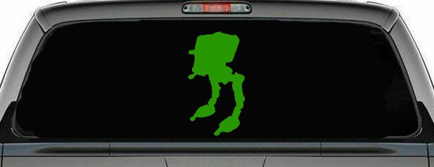 Walker AT-ST Sci Fi Car or Truck Window Vinyl Decal Sticker (Lime)