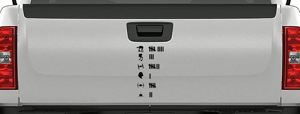 Star Wars Keeping Count Sci Fi Car or Truck Window Decal Sticker
