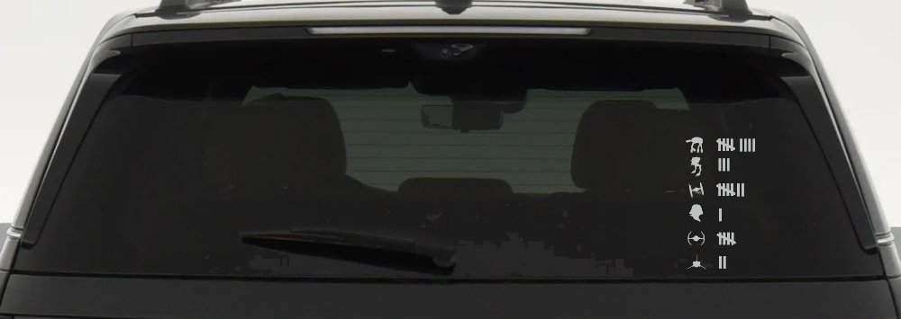 Star Wars Keeping Count Sci Fi Car or Truck Window Decal Sticker