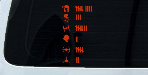 Star Wars Keeping Count Sci Fi Car or Truck Window Decal Sticker