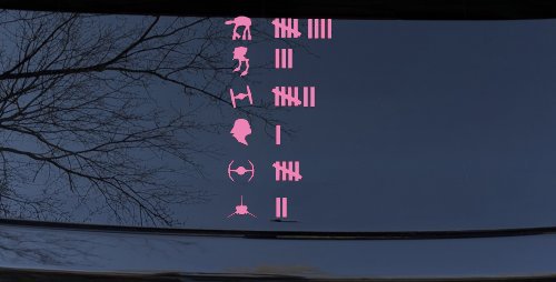 Star Wars Keeping Count Sci Fi Car or Truck Window Decal Sticker