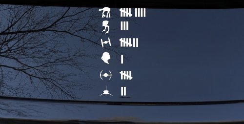 Star Wars Keeping Count Sci Fi Car or Truck Window Decal Sticker