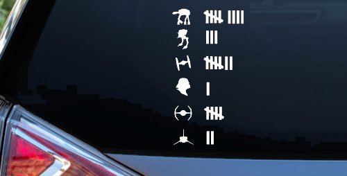 Star Wars Keeping Count Sci Fi Car or Truck Window Decal Sticker