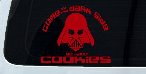 Darth Vader Come To The Dark Side We Have Cookies Funny Car or Truck Window Decal Sticker