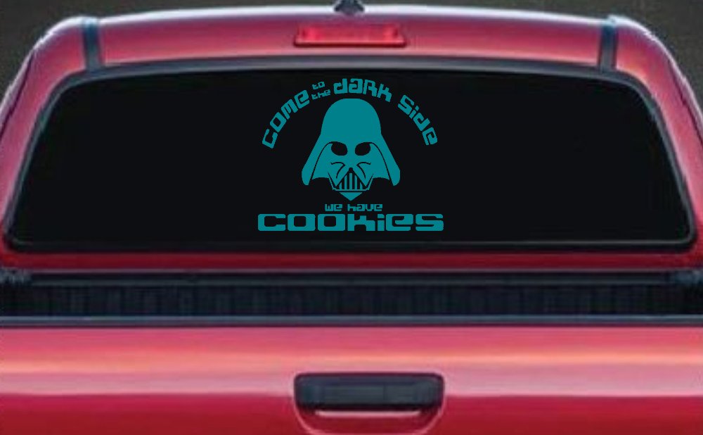 Darth Vader Come To The Dark Side We Have Cookies Funny Car or Truck Window Decal Sticker