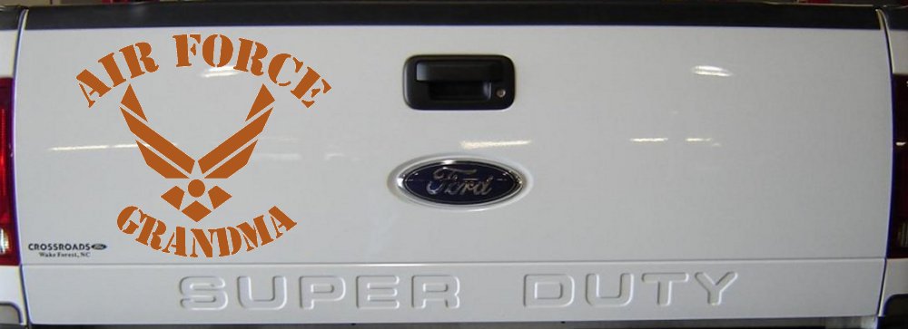 Air Force Grandma Military Car or Truck Window Vinyl Decal Sticker (Nut Brown)