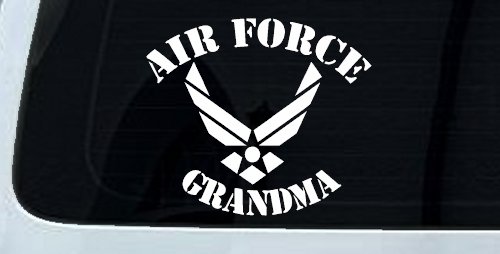 Air Force Grandma Military Car or Truck Window Decal Sticker (White)