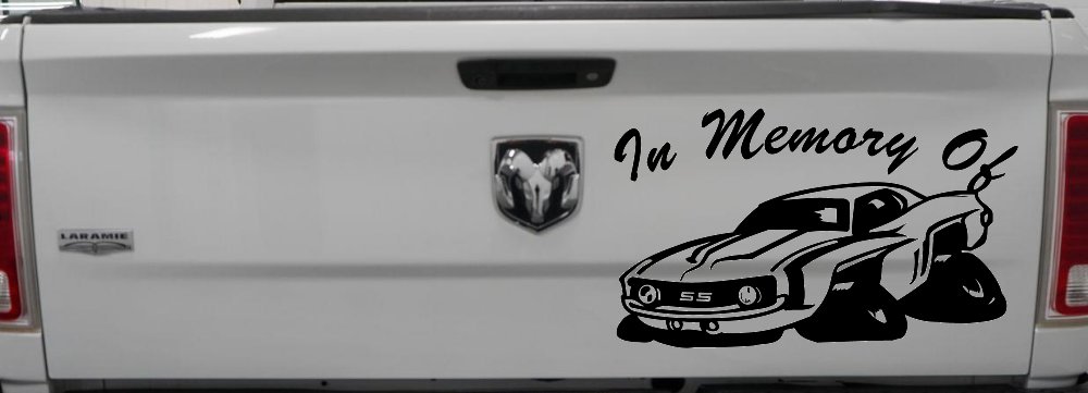 In Memory Of Camaro Car or Truck Window Decal Sticker (Black)
