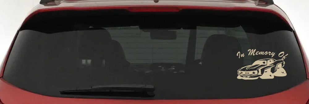In Memory Of Camaro Car or Truck Window Decal Sticker (Desert Sand)