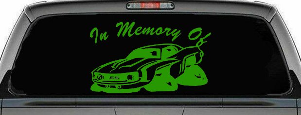In Memory Of Camaro Car or Truck Window Decal Sticker