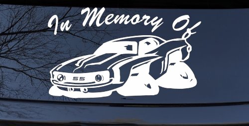 In Memory Of Camaro Car or Truck Window Vinyl Decal Sticker (White)