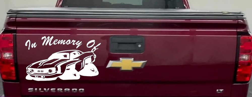 In Memory Of Camaro Car or Truck Window Decal Sticker (White)