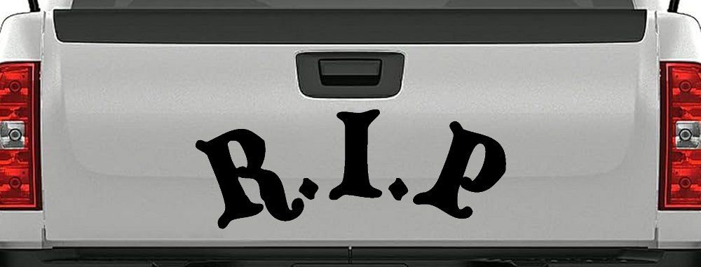 R.I.P Rest In Peace In Memory Of Car or Truck Window Vinyl Decal Sticker (Black)