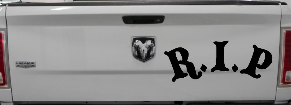 R.I.P Rest In Peace In Memory Of Car or Truck Window Decal Sticker (Black)