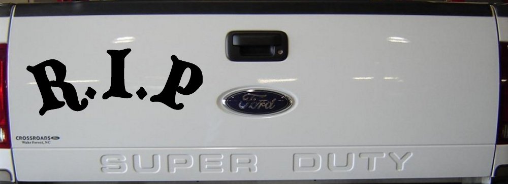 R.I.P Rest In Peace In Memory Of Car or Truck Window Decal Sticker (Matte Black)